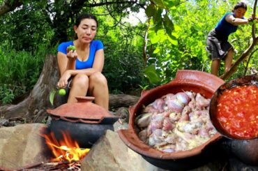 Cooking gizzard chicken with black pepper add with spicy chili sauce recipe tasty delicious