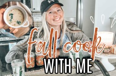 FALL COOK WITH ME | WHITE CHICKEN CHILI, SALSA, AND REFRIGERATOR PICKLES