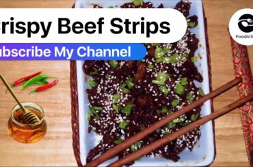 Crispy Honey Beef Strips| How To Make Crispy Honey Chili Beef| Crispy Sticky Beef Strips|