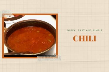 Easy homemade chili | chili recipe
