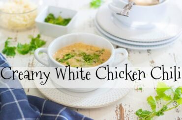 Creamy White Chicken Chili in the Slow Cooker