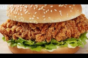 Chicken chilli Burger|crispy and tasty chicken burger|Homemade chicken chili burger|By Anesasheraz