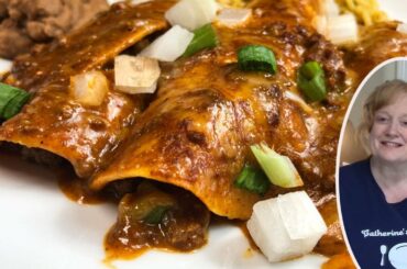 BEEF ENCHILADAS WITH CHILI GRAVY RECIPE | EASY ENCHILADAS