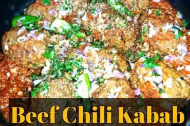 Beef Chili Kabab Recipe | Beef Kabab | Chili Kabab | Easy and Spicy | Lubna's Kitchenette