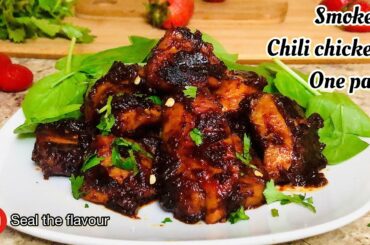 Smokey bell pepper chili chicken | smoke chili chicken | international chicken recipe