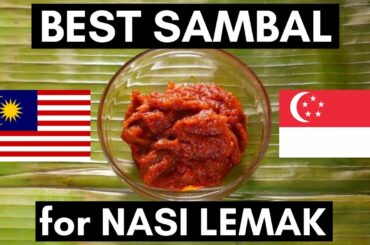 BEST Nasi Lemak SAMBAL Recipe?! Malaysia & Singapore Nasi Lemak Sambal Chili Recipe