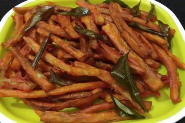 Pudalangai Chilli 65 Recipe / Snake gourd chili / Easy Side dish for Rice in Tamil / Lunch Recipes