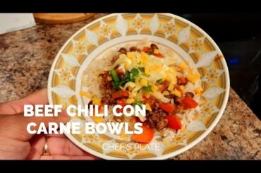 Chef's Plate recipe/ Beef Chili Con Carne Bowls