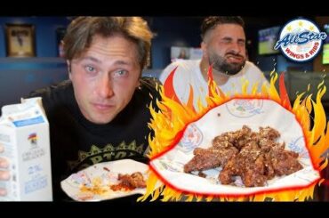 INSANELY Spicy Restaurant Wing Challenge 🔥 (A WAIVER WAS SIGNED TO EAT THESE WINGS)...