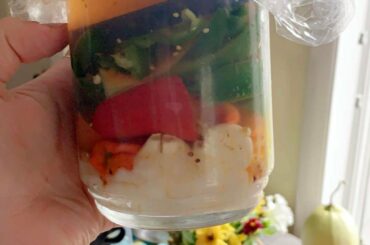 No segregation when it comes to hot sauce, all peppers are welcome! 1 Carolina reaper, 3 habaneros, 4 Fresno’s, & a handful of jalapeños.(all home grown) Update in t minus 6 days 24 min 34 sec...