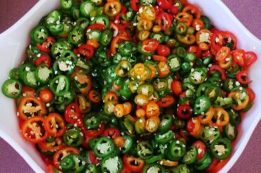 Sliced up a mess of jalapenos today!