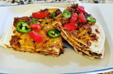 Burrito Pie! Jalapeños add just a little kick😊