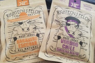 Local company, Righteous Felon makes some legit beef jerky. Their spicy varieties are my favorite and the hottest jerky I've ever tasted.
