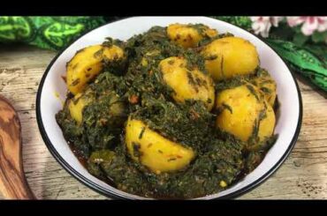 How To Make Potato and Spinach Curry by Cook with Nabeela