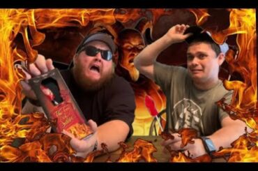 My buddy and his buddy are doing spicy challenges on YouTube. This is their Satan's Toe challenge.