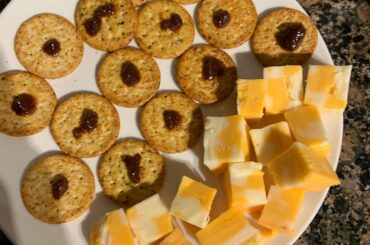 Cheese and crackers....... with hot sauce made from moruga scorpion peppers