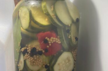 One reaper halved in pickles for the weekend. I swear it doubles in heat every time I try one