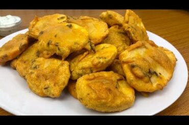 Aloo Pakora Recipe • Potato Scallops • Fried Potatoes Recipe • Aloo Pakoda • Easy Potato Recipes