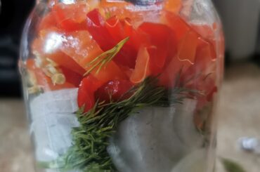 First time pickling Habaneros. Just need to add the liquid!