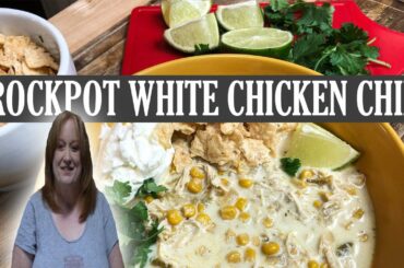 CROCKPOT WHITE CHICKEN CHILI SOUP RECIPE | It's Fall Y'all | Cook with Me Easy Soup