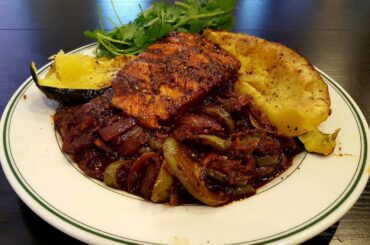 Mexican Chili with Acorn Squash and Salmon