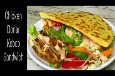 Chicken Doner Sandwich Recipe | Turkish | Sweet chili Sauce & Salad | Urdu/ English Subtitle