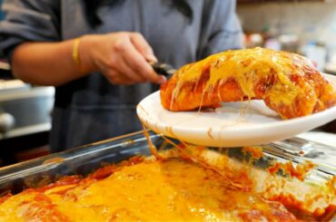 Baked Wet Burritos Smothered w/Red Chili Sauce | Wet Burrito Recipe | WAB 2
