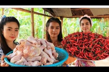 Amazing cooking chicken leg crispy with red chili recipe