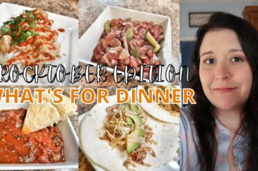 WHAT'S FOR DINNER | CROCKTOBER EDITION | COZY FALL RECIPES