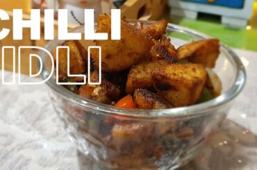 Chili Idli Recipe | Simple Homemade Chilli Idli Recipe | Indo Chinese Chili Idli Recipe