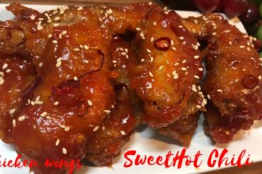 HOMEMADE SWEET HOT CHILI CHICKEN WINGS
