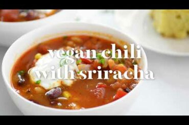 Vegan Chili with Sriracha