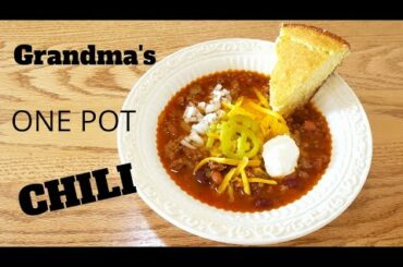 GRANDMA'S ONE POT CHILI RECIPE | easy | gluten & dairy free |