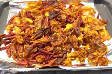 Making Chili Oil Using Peppers From My Garden