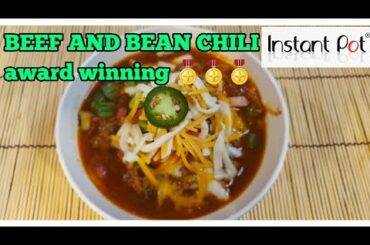 YES OR NO AWARD WINNING BEEF AND BEAN CHILI MADE IN INSTANT POT #INSTANT POT #CHILI