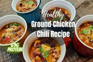 Healthy Chicken Chili Recipe Instant pot Meal Prep High Protein