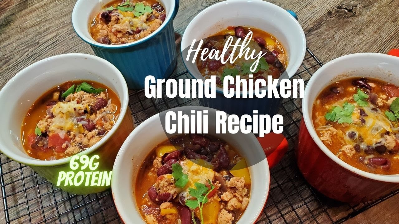 Healthy Chicken Chili Recipe Instant pot Meal Prep High Protein Chili