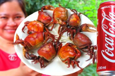 Cooking Natural Crabs with Coca-Cola Recipe and Tasty Chili Lemon Sauce / ASMR Mukbang