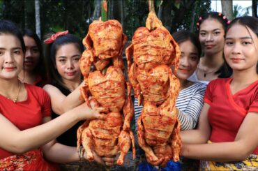 Cooking Chicken chili roasted with vegetable sauce recipe with my family