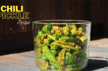 Green Chilli Pickle Recipe- Instant Mirchi Achar Recipe, Chili Raita.