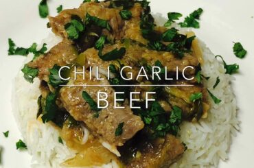 How to make | Chili beef recipe Chinese | Garlic beef & spring onion stri-fry | by Mint & Cilantro
