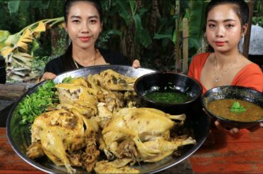 Tasty cooking chicken boiled with chili sauce recipe