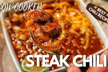Steak Chili Slow Cooker Recipe | Best Chili Recipe | Easy To Make Appetizer Ideas