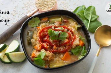 Low Calorie Vegan Quinoa soup recipe | Instant Healthy soup recipes for weight loss | Chili in a pod