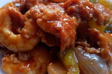 Pujo special chili prawn/prawn chili recipe,/chingri recipe
