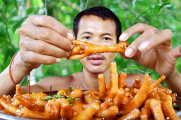 Cooking Spicy Chicken feet - Delicious cooking legs chicken with chili recipe