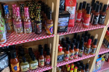 This little store in Lake Tahoe had a interesting selection of sauce.