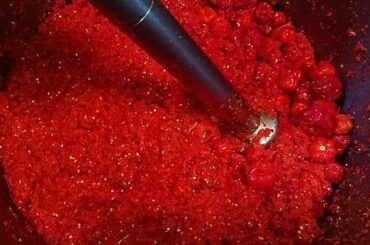 Mashing down a few red habs.