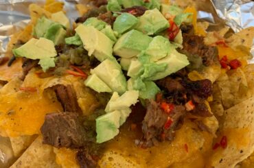 Smoked Carnitas nachos with a diced red Reaper...haven’t felt that “this may have been a mistake” feeling in a long time....can’t stop eating it!
