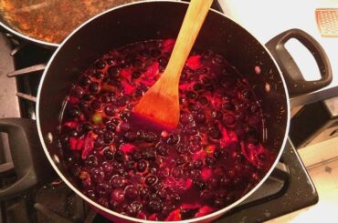 Just made some Blueberry Ghost Pepper Sauce with peppers from my garden. I call it, "Scary Berry"